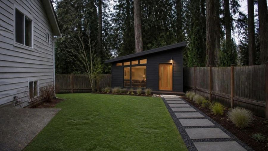 A small backyard home where a shed used to stand